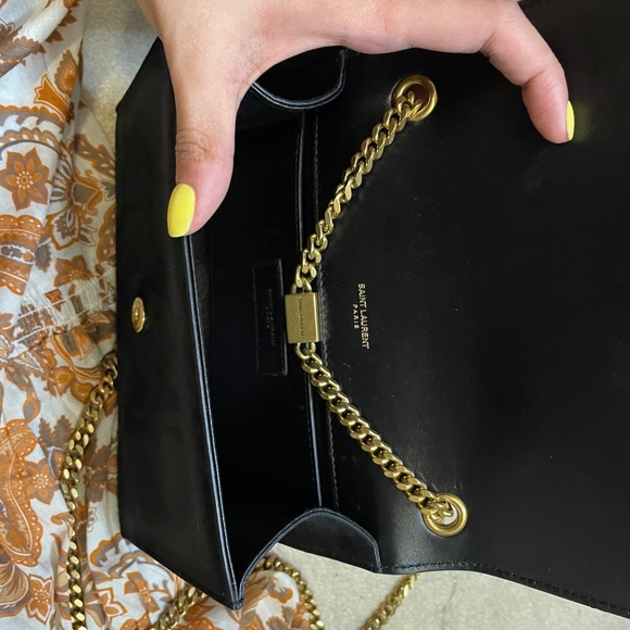 SOLD: YSL Saint Laurent Floral Bird Suede Kate Bag - Picture 3 of 5